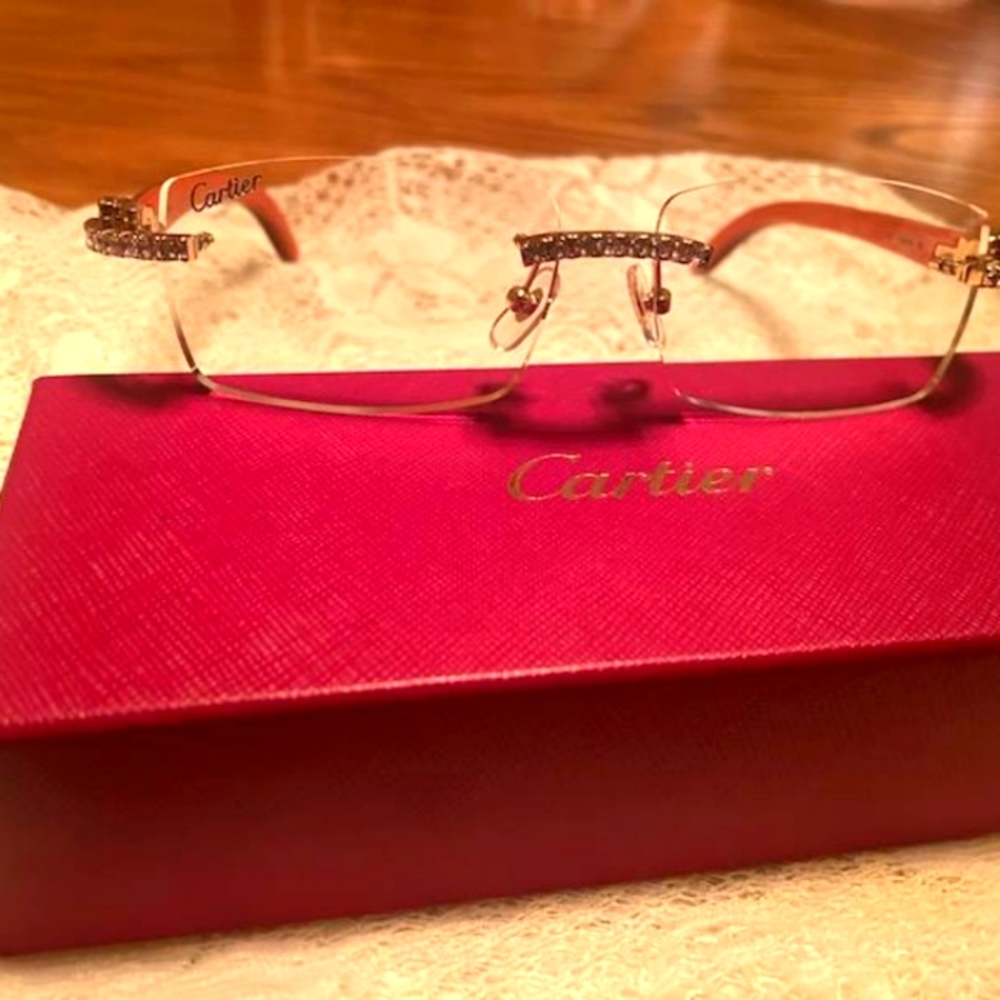 New Men Rimless Cartier Glasses